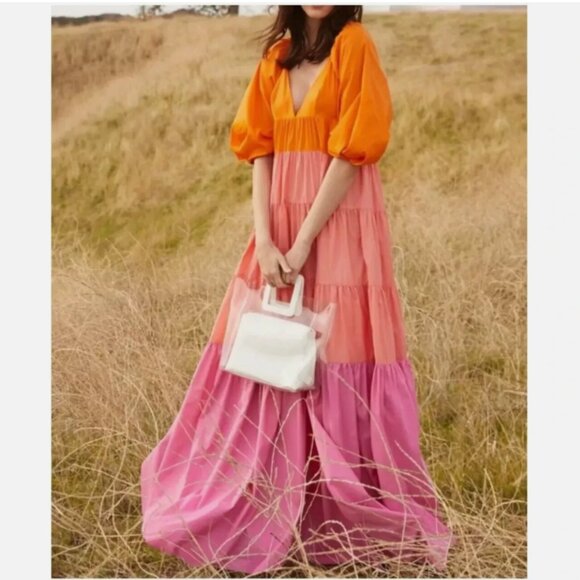 STAUD Colorblock Maxi Dress - Picture 4 of 9